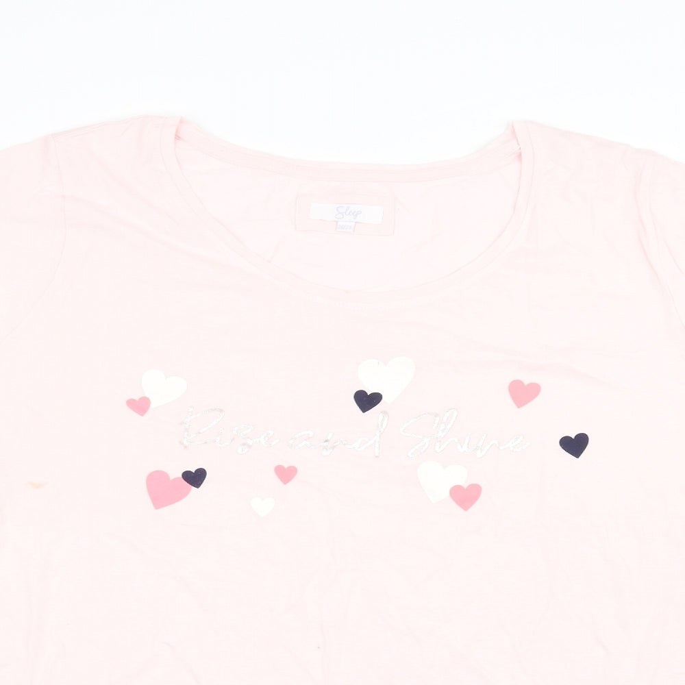 sleep Womens Pink   Basic T-Shirt Size 28