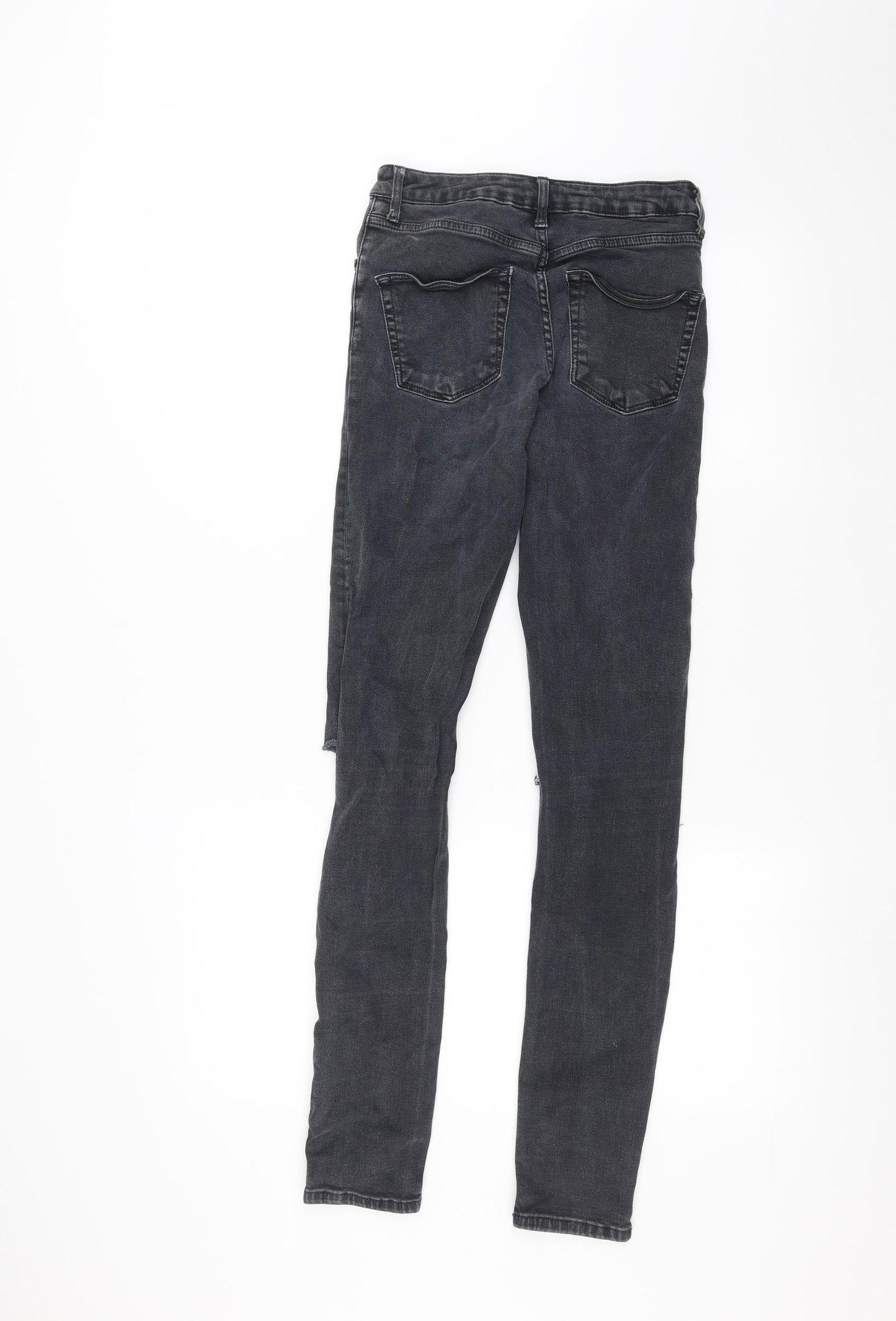 Topshop Womens Black  Denim Skinny Jeans Size 26 L26 in