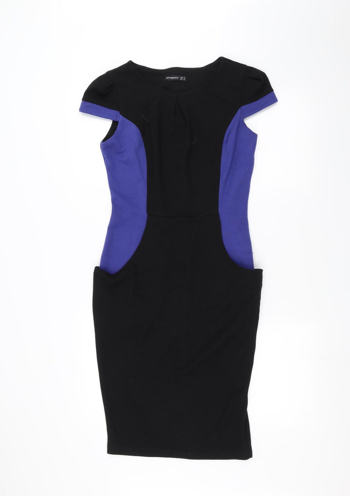 Atmosphere Womens Black Pencil Dress Size 10