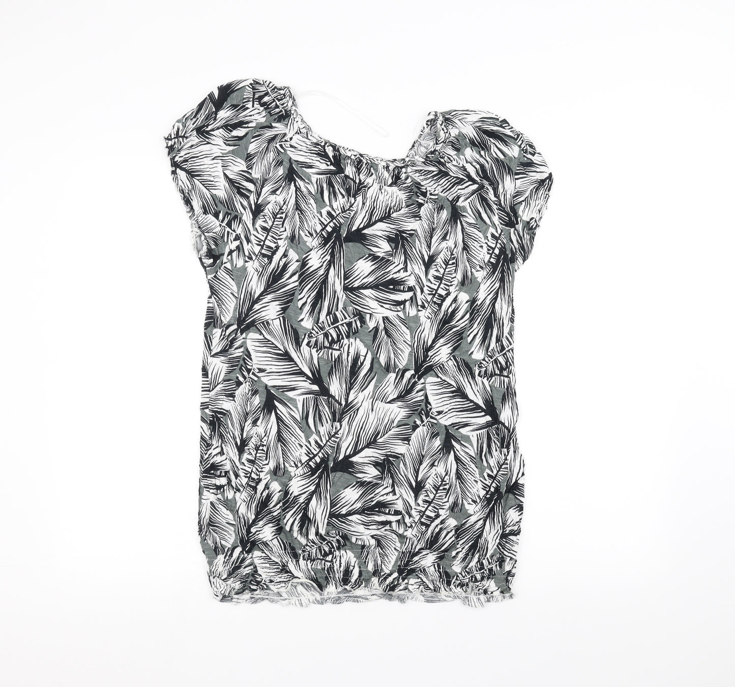 Matalan Womens White Floral  Basic T-Shirt Size 14