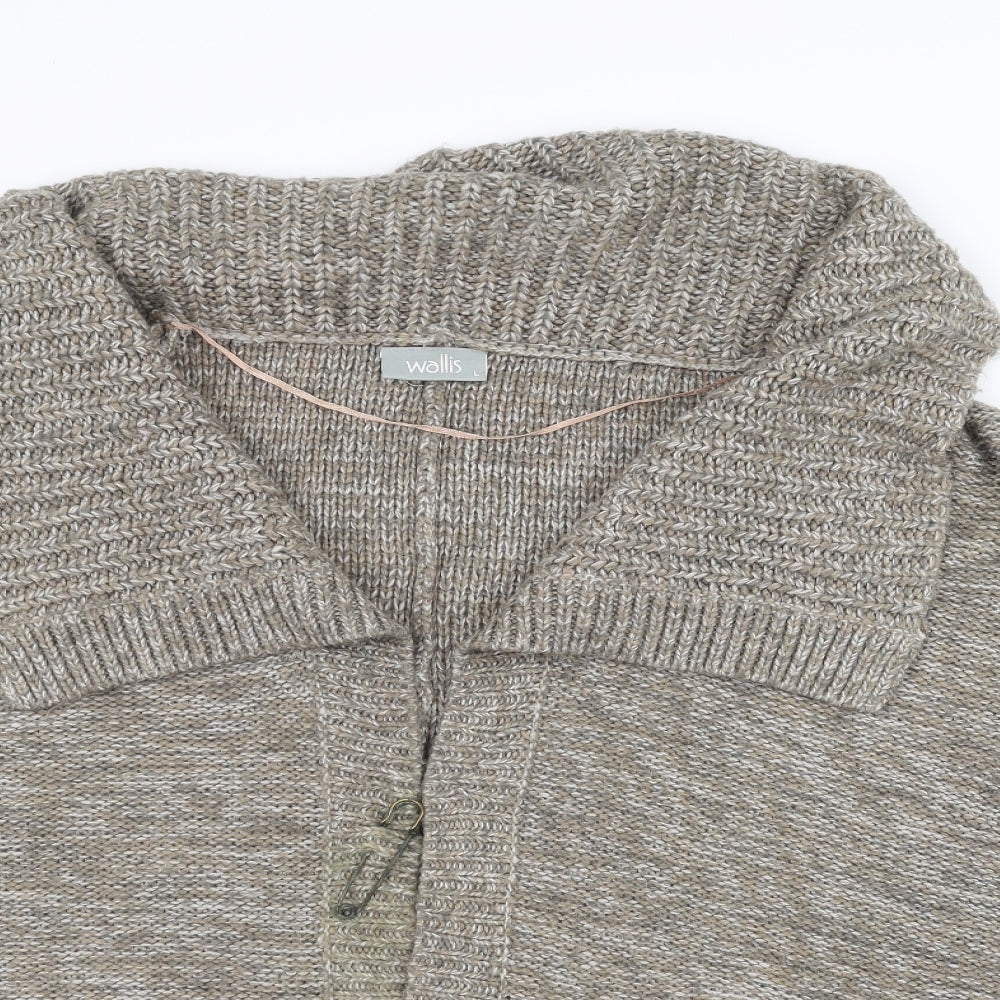 Wallis Womens Brown  Knit Jacket Coatigan Size L