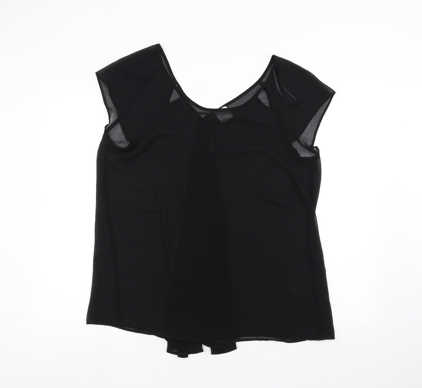 George Womens Black   Basic T-Shirt Size 18