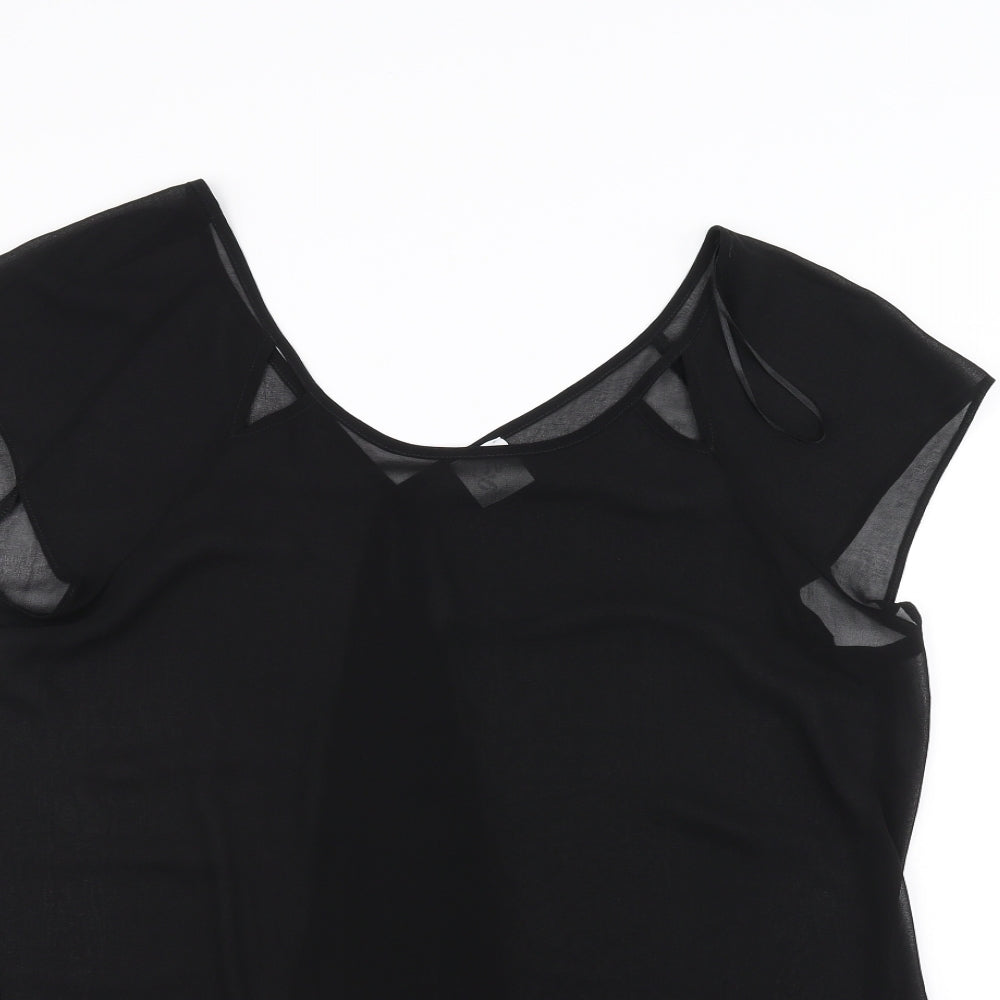 George Womens Black   Basic T-Shirt Size 18