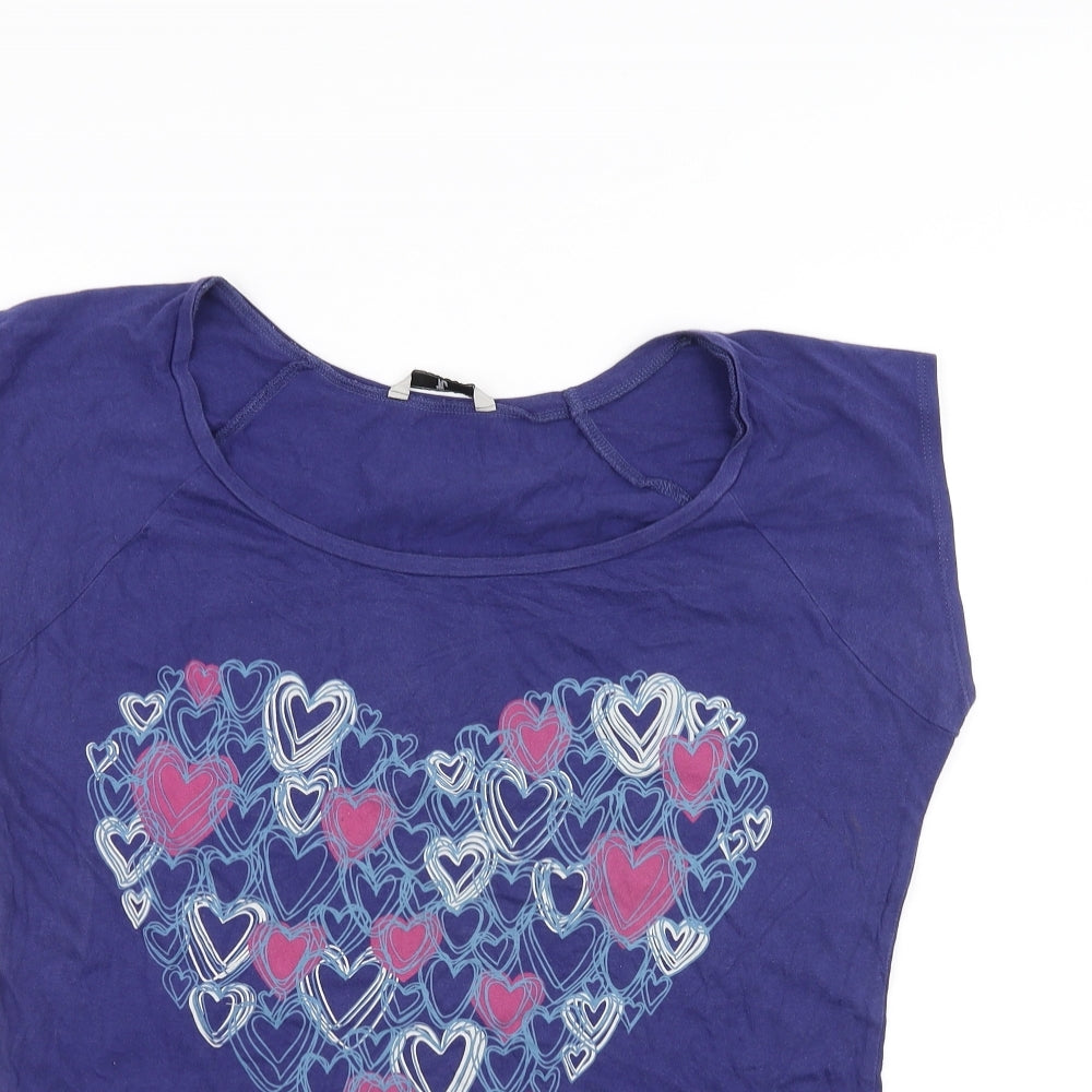 TU Womens Purple   Basic T-Shirt Size 12