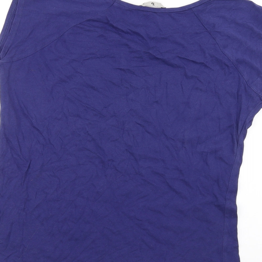 TU Womens Purple   Basic T-Shirt Size 12