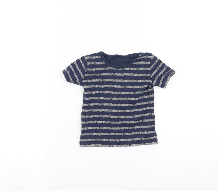 George Baby Blue Striped  Basic T-Shirt Size 3-6 Months