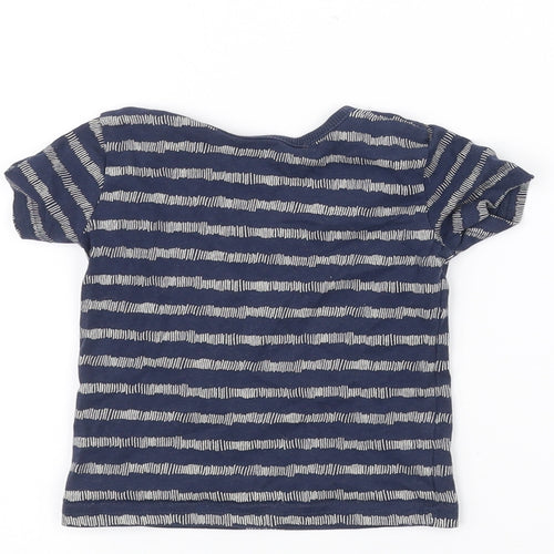 George Baby Blue Striped  Basic T-Shirt Size 3-6 Months