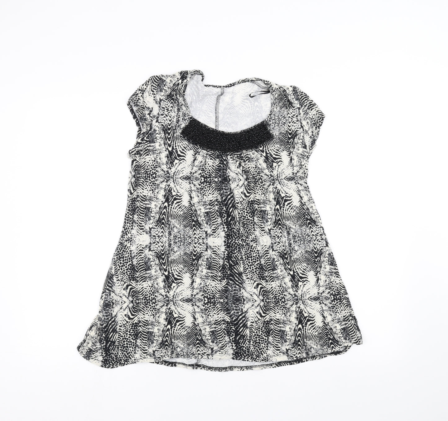 debinhams Womens White Floral  Basic Blouse Size 14