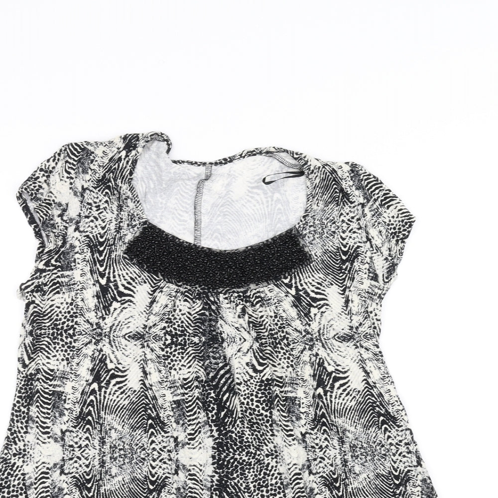debinhams Womens White Floral  Basic Blouse Size 14
