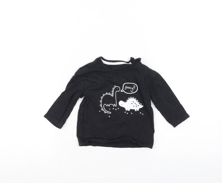 George Baby Black   Basic T-Shirt Size 6-9 Months