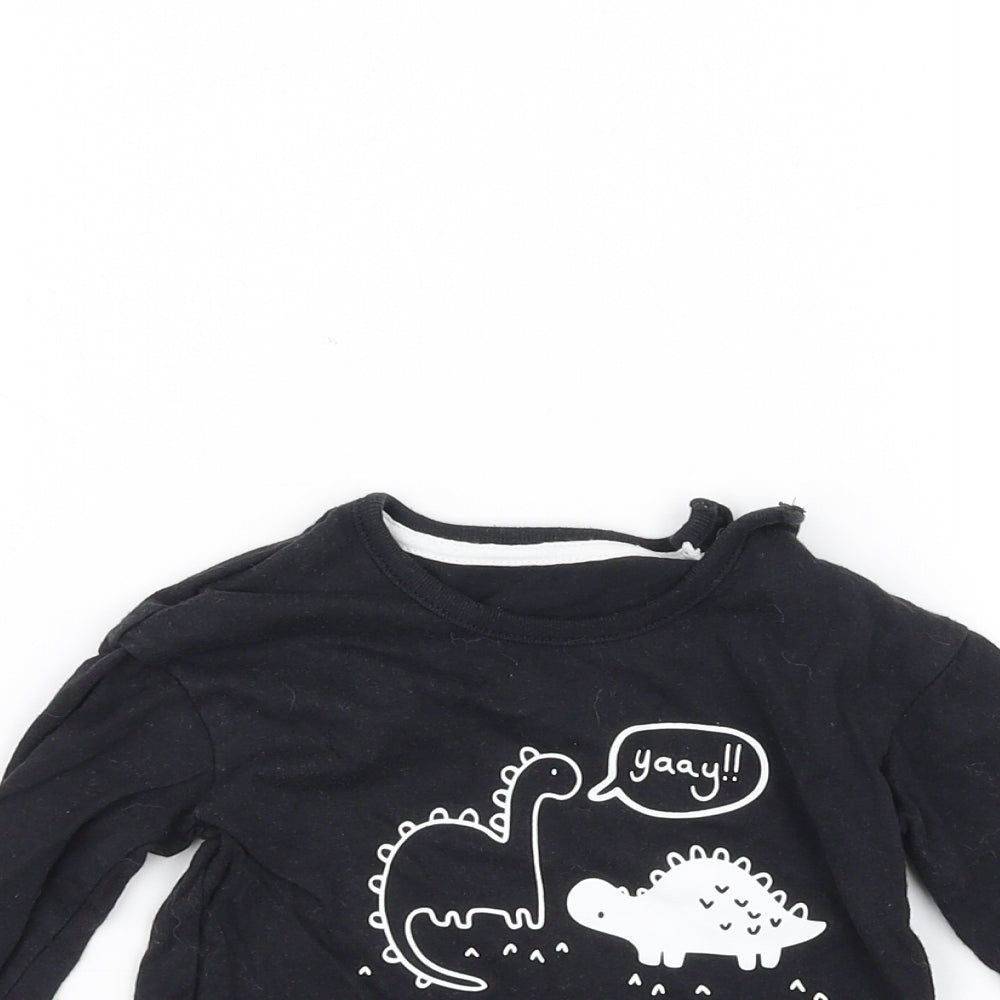 George Baby Black   Basic T-Shirt Size 6-9 Months