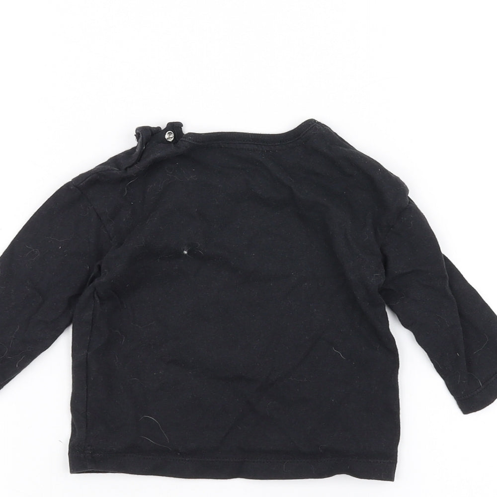 George Baby Black   Basic T-Shirt Size 6-9 Months