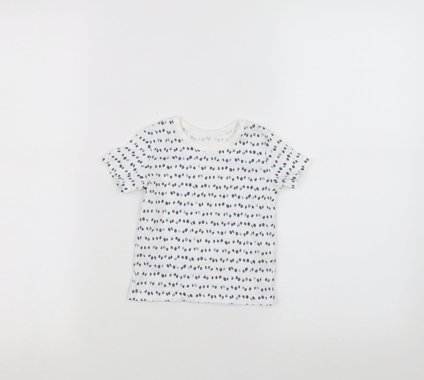 George Baby White Polka Dot  Basic T-Shirt Size 3-6 Months