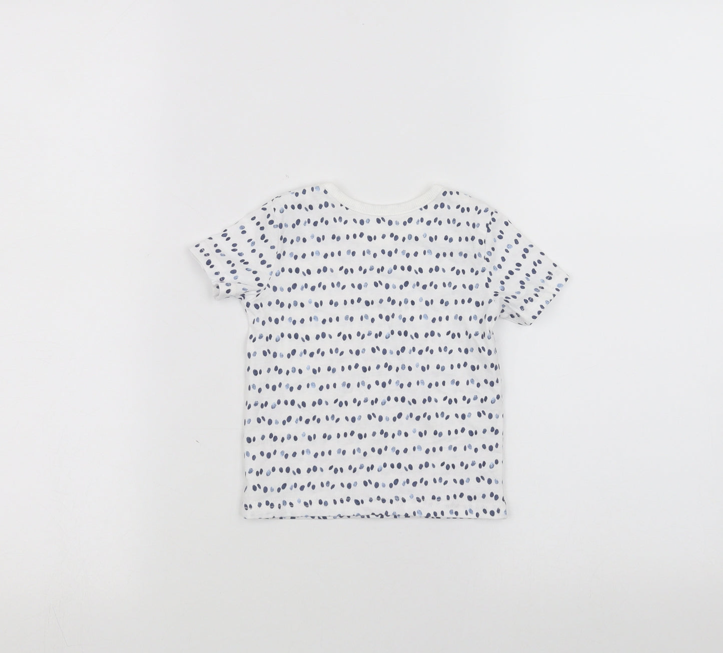 George Baby White Polka Dot  Basic T-Shirt Size 3-6 Months