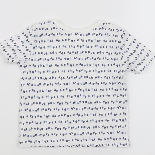 George Baby White Polka Dot  Basic T-Shirt Size 3-6 Months