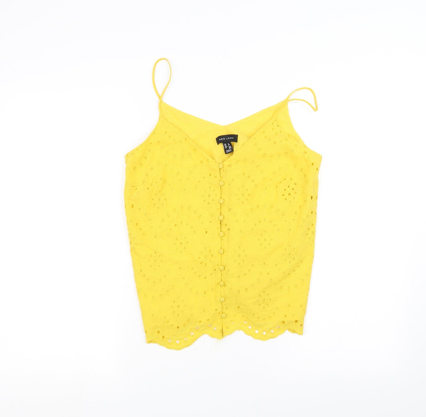 New Look Womens Yellow   Basic T-Shirt Size 8