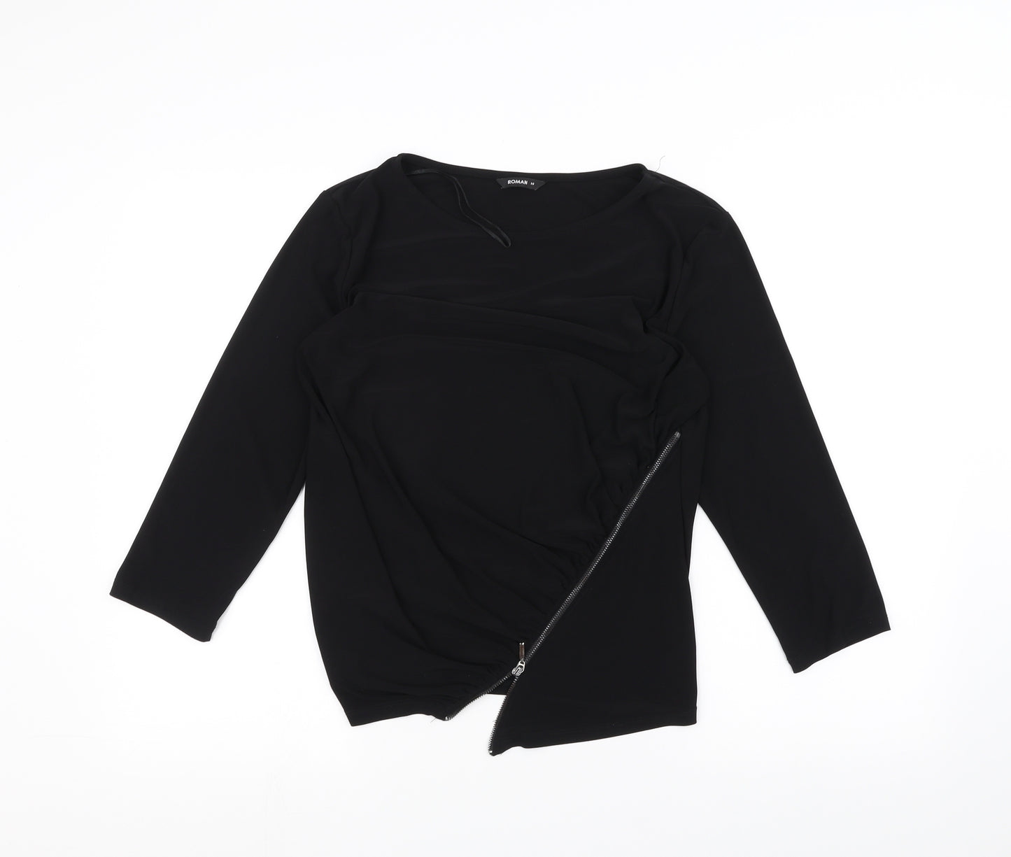 Roman Womens Black   Basic T-Shirt Size 14