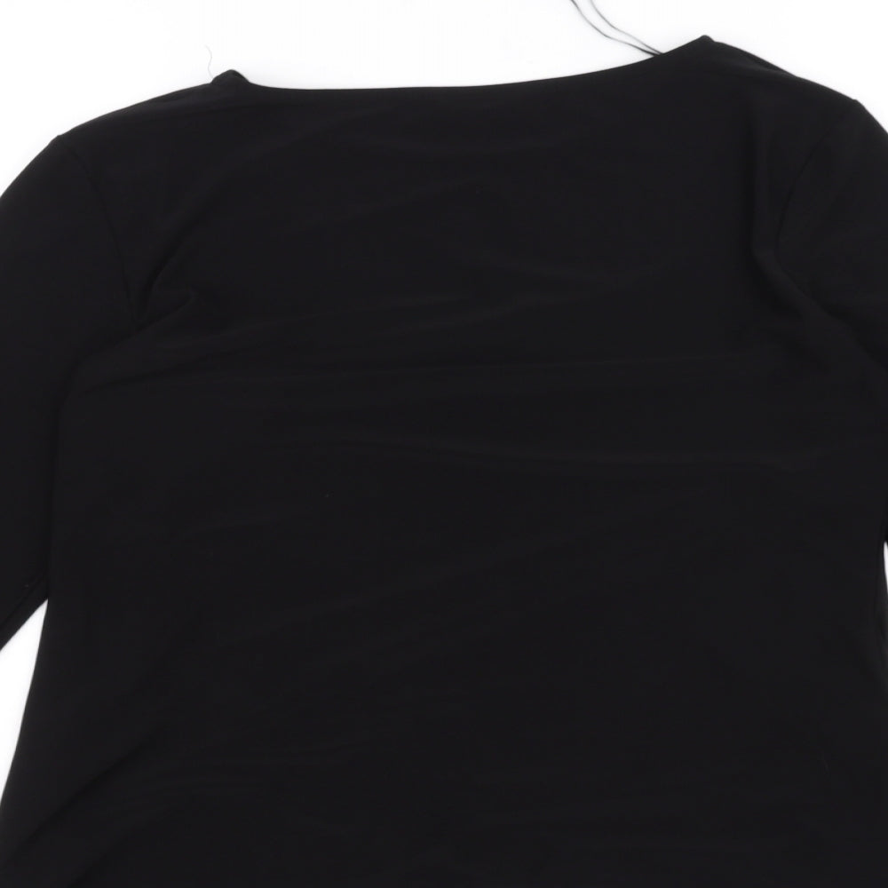 Roman Womens Black   Basic T-Shirt Size 14