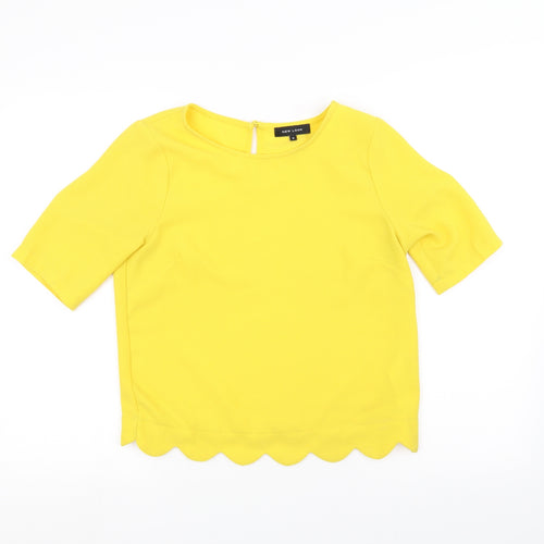 New Look Womens Yellow   Basic T-Shirt Size 8