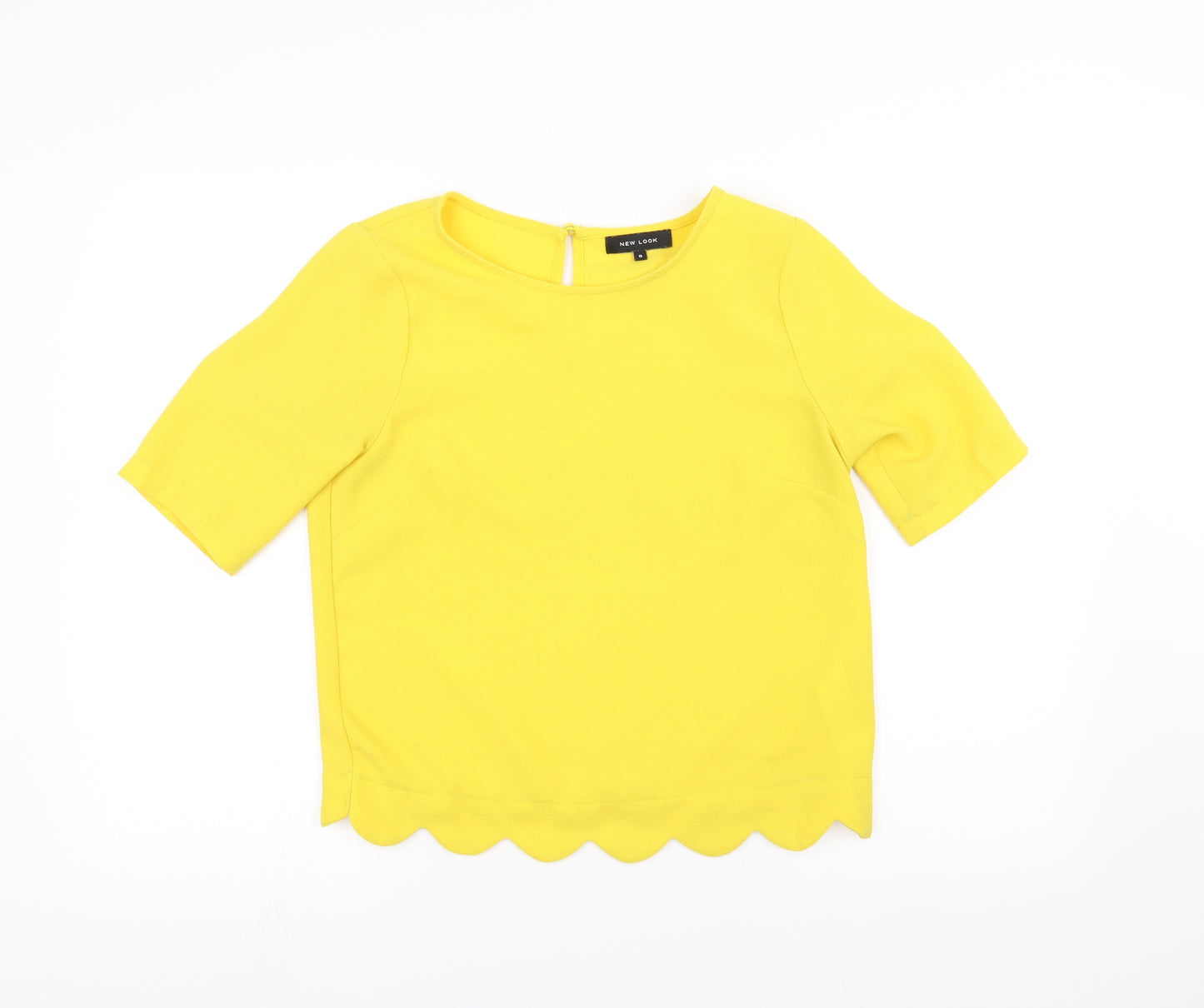 New Look Womens Yellow   Basic T-Shirt Size 8