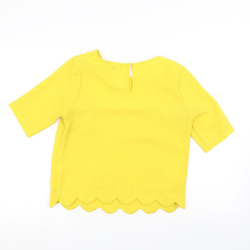 New Look Womens Yellow   Basic T-Shirt Size 8