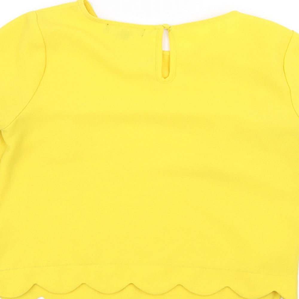 New Look Womens Yellow   Basic T-Shirt Size 8