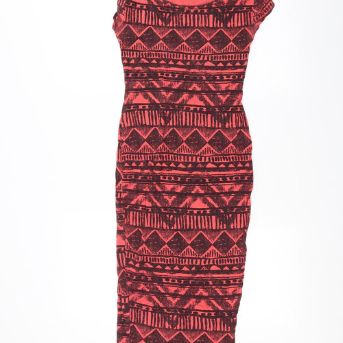 New Look Womens Red   Pencil Dress  Size 10