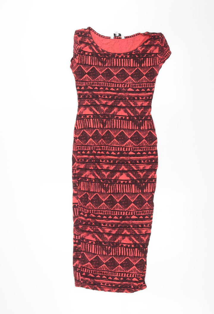 New Look Womens Red   Pencil Dress  Size 10
