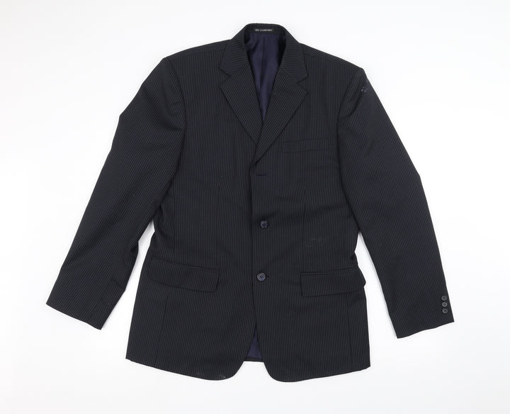 ALAN Mens Black Jacket Suit Jacket Size 42
