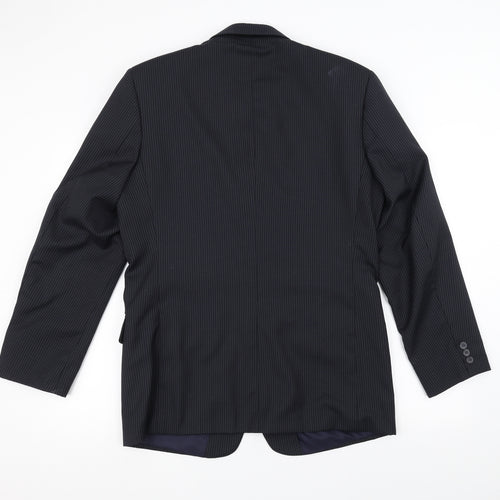 ALAN Mens Black   Jacket Suit Jacket Size 42