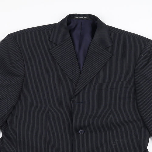 ALAN Mens Black   Jacket Suit Jacket Size 42