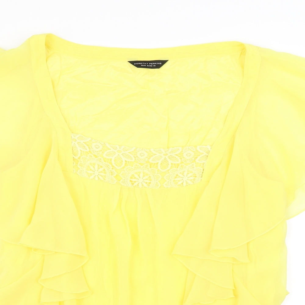 Dorothy Perkins Womens Yellow   Basic Blouse Size 20