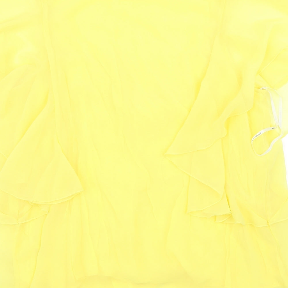 Dorothy Perkins Womens Yellow   Basic Blouse Size 20