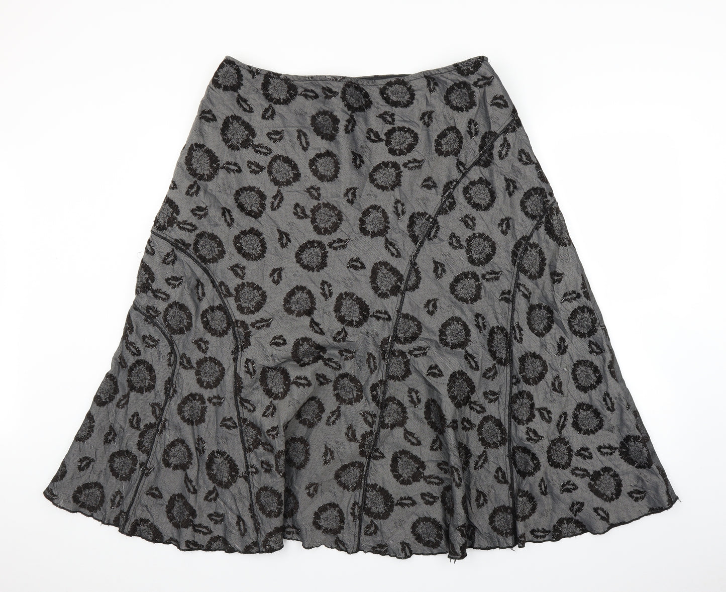 Per Una Womens Grey Floral  Maxi Skirt Size 16