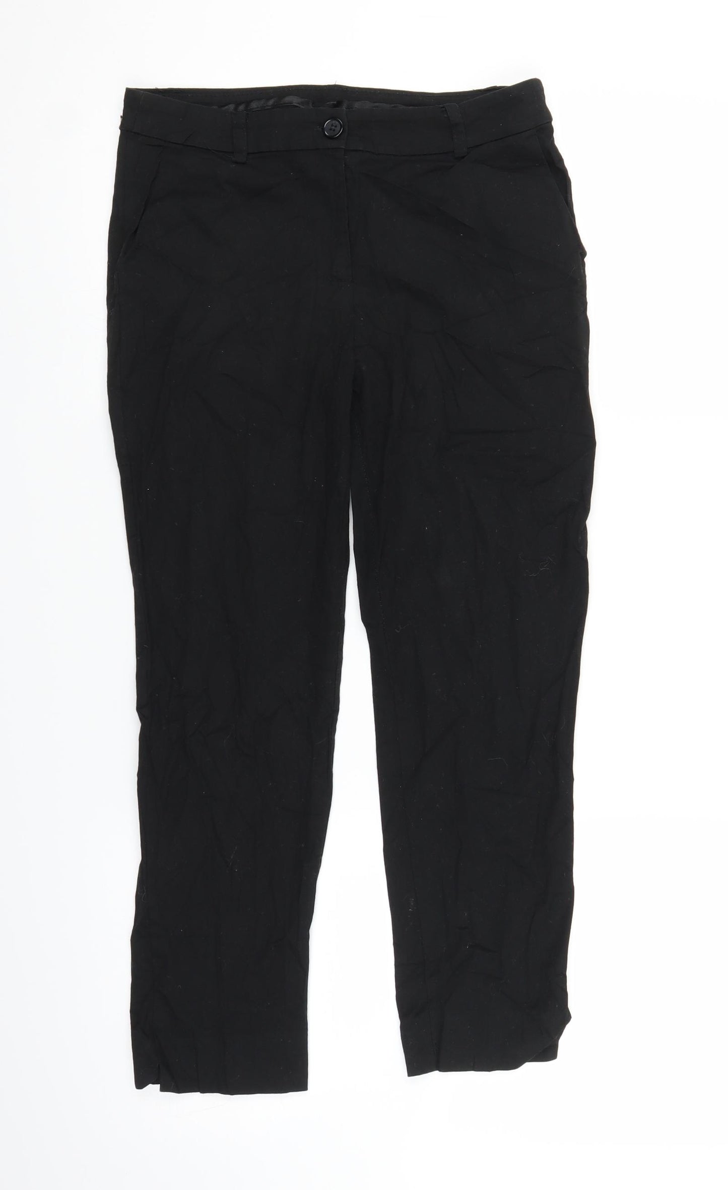Preworn Womens Black   Trousers  Size 28 in L23 in