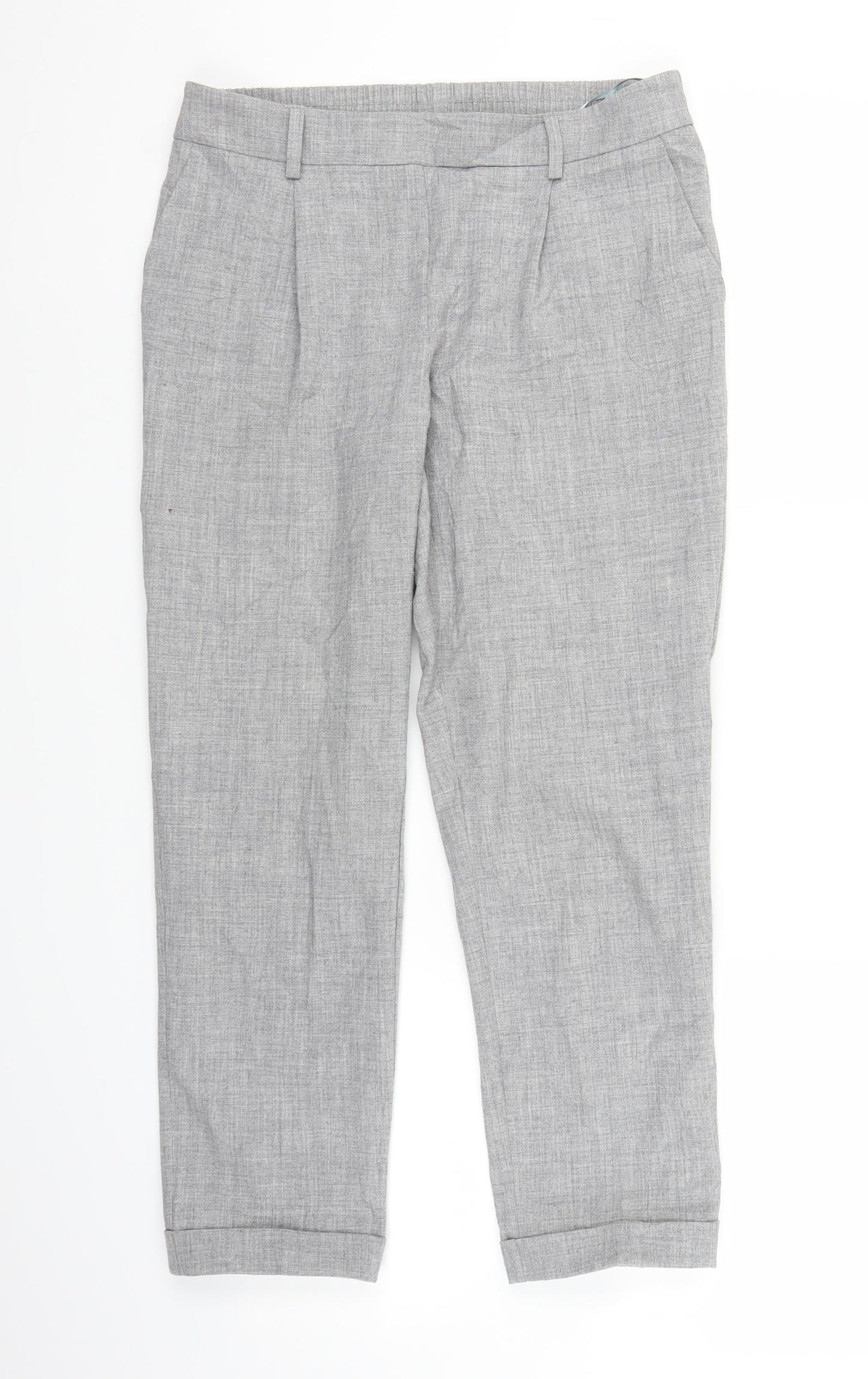 Papaya Womens Grey   Capri Trousers Size 8 L24 in