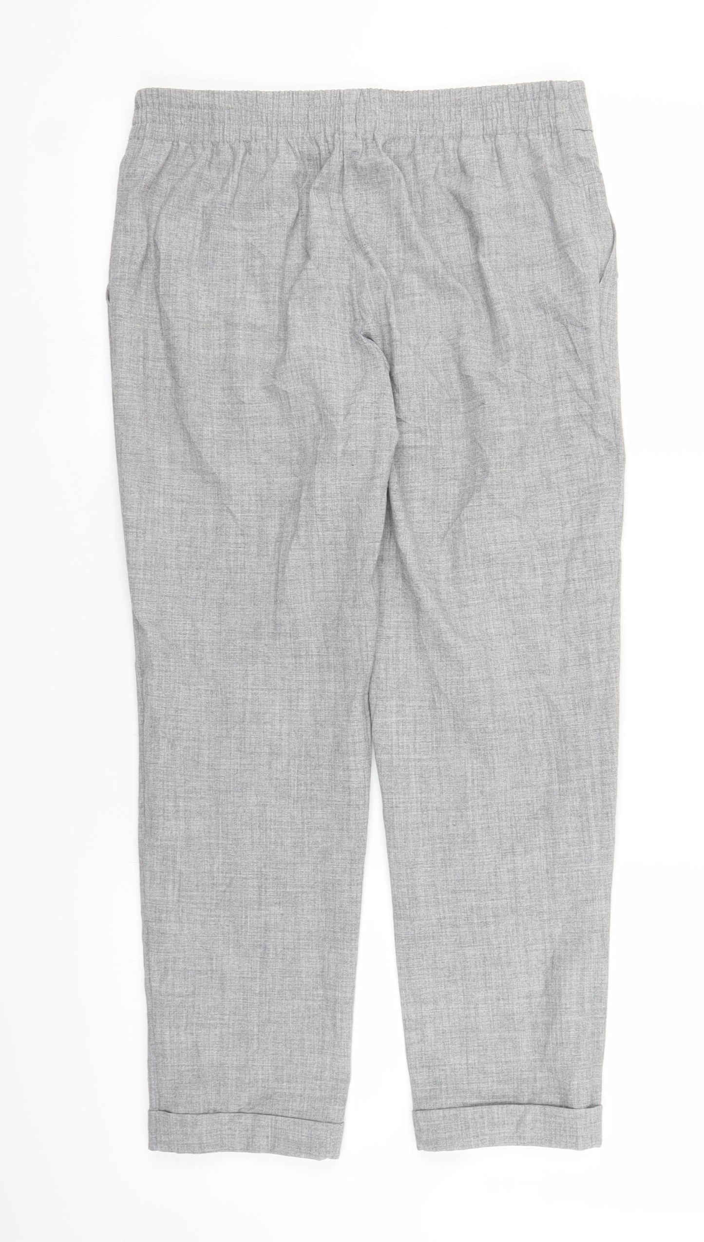 Papaya Womens Grey   Capri Trousers Size 8 L24 in