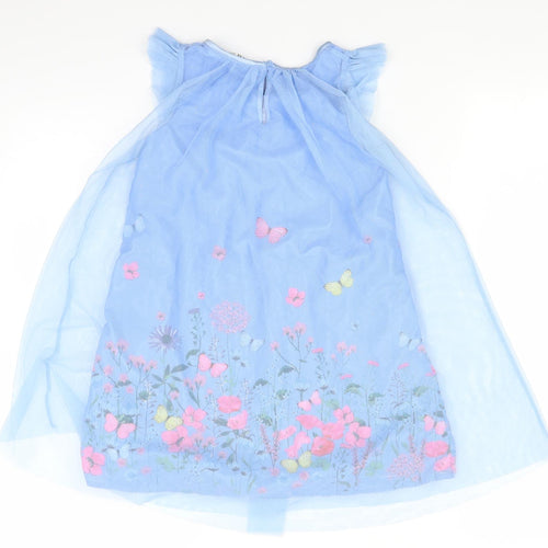 H&M Girls Blue   A-Line  Size 6-7 Years  - BUTTERFLIES