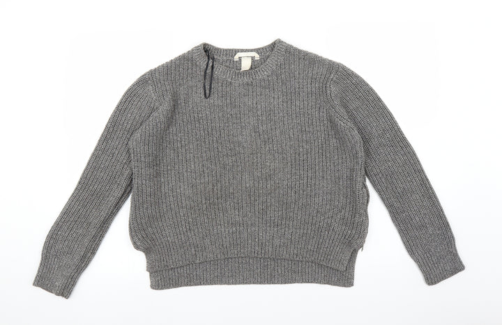 H&M Womens Grey  Knit Pullover Jumper Size M