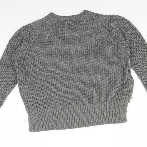 H&M Womens Grey  Knit Pullover Jumper Size M