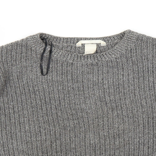 H&M Womens Grey  Knit Pullover Jumper Size M