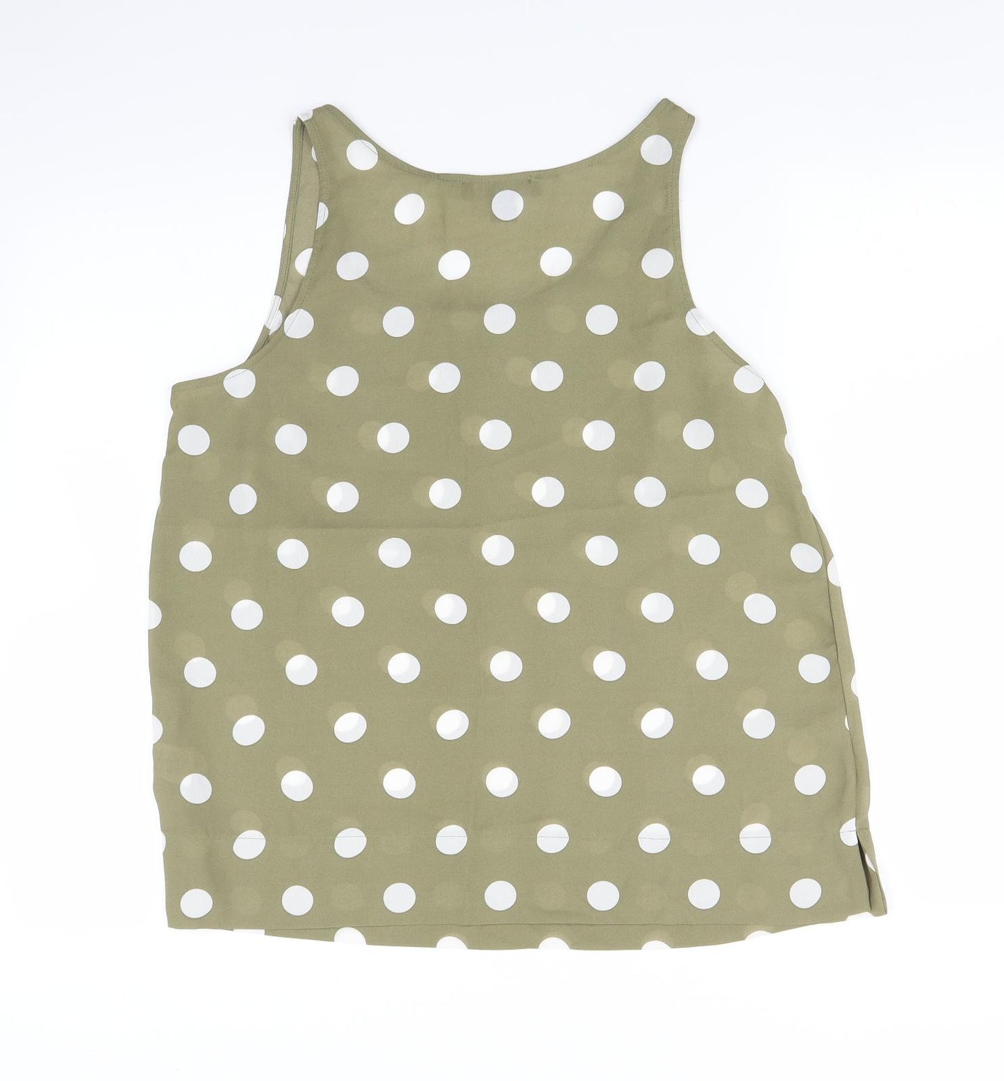 Primark Womens Green Polka Dot  Basic Tank Size 14