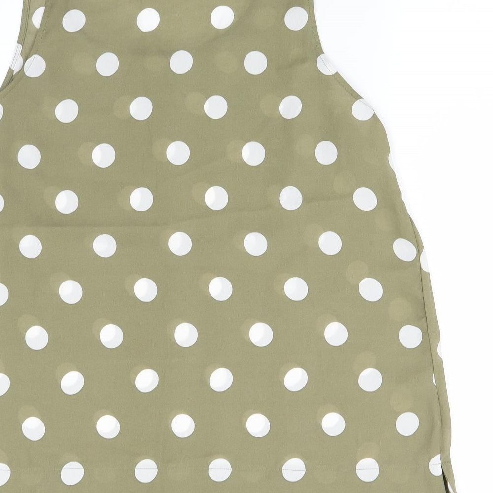 Primark Womens Green Polka Dot  Basic Tank Size 14