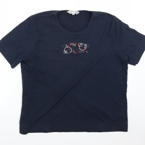 TIGI Womens Blue   Basic T-Shirt Size 18