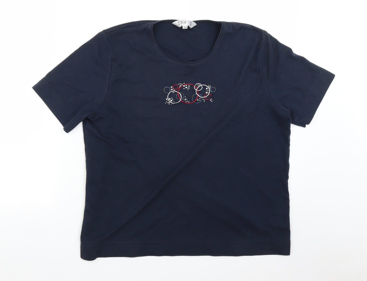 TIGI Womens Blue   Basic T-Shirt Size 18