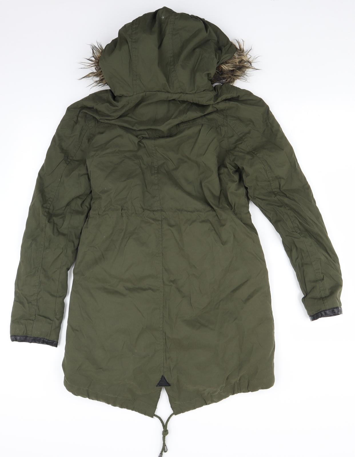 Atmosphere Womens Green   Parka Coat Size 6