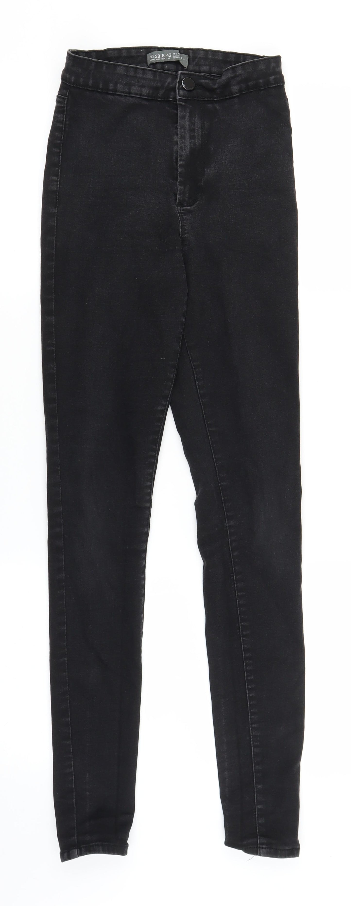 Denim & Co. Womens Black  Denim Skinny Jeans Size 10 L28 in