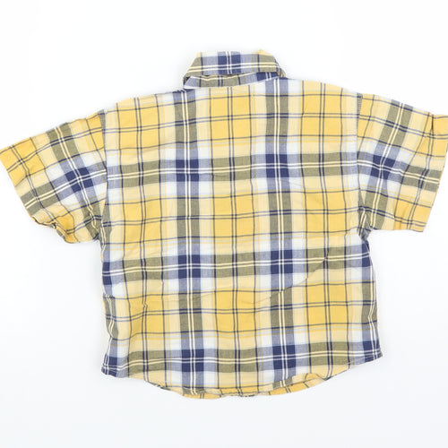 Timberland Boys Yellow Plaid  Basic Button-Up Size 18-24 Months