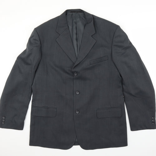 Armando Mens Grey   Jacket Suit Jacket Size 42