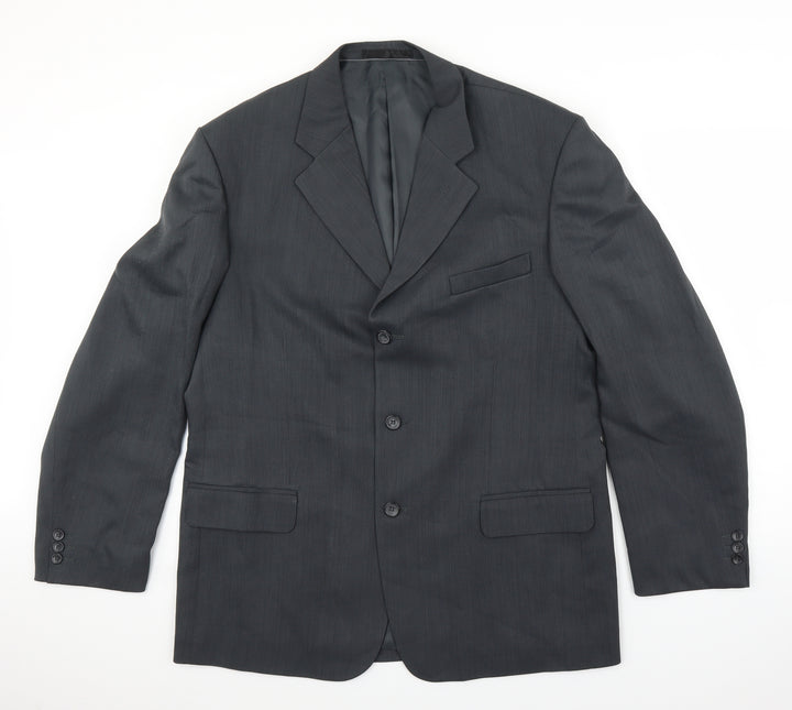 Armando Mens Grey   Jacket Suit Jacket Size 42